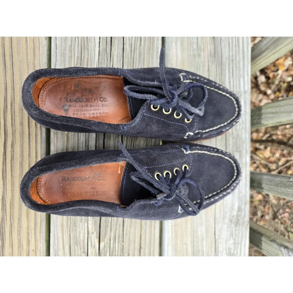 Rancourt & Co X Taylor Stitch Collab USA Handmade Suede‎ Boat Shoes Men's Sz 6D